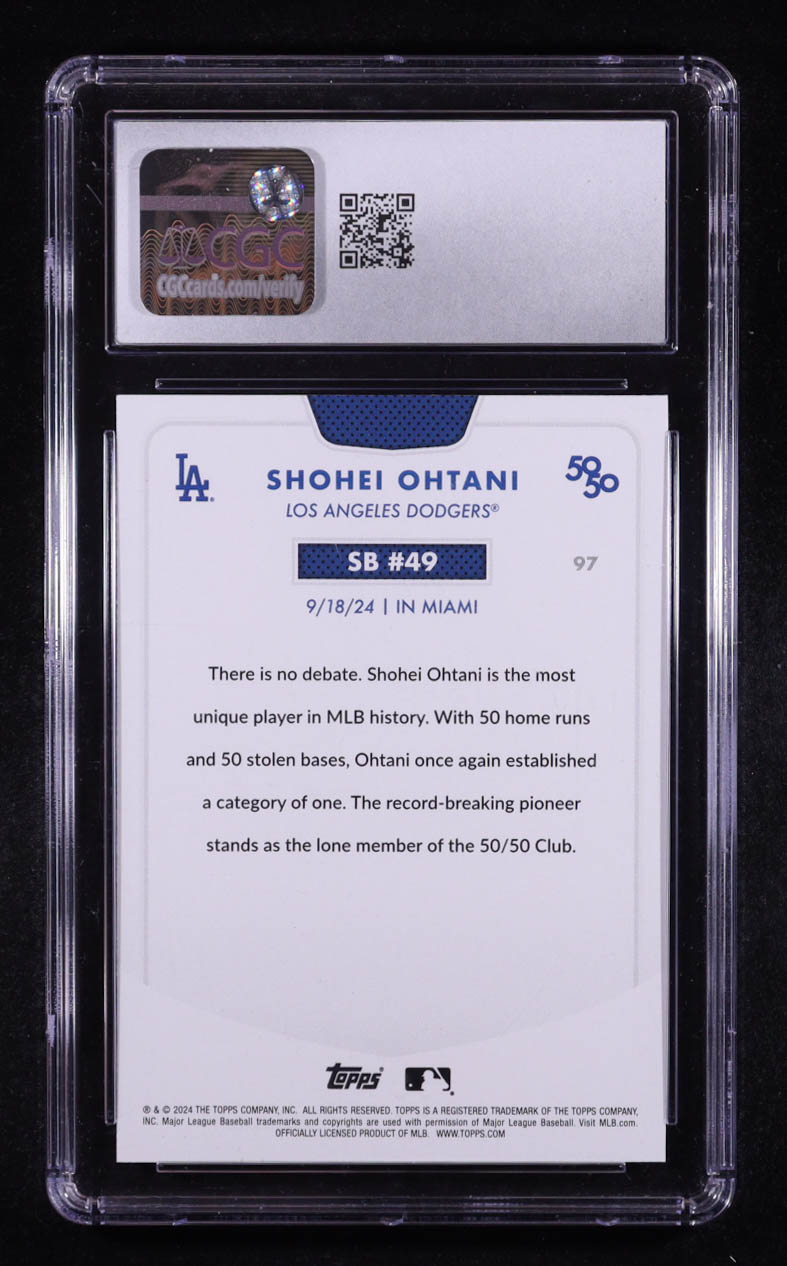Shohei Ohtani 2024 Topps 50/50 Ohtani #97 (CGC 10) at PristineAuction.com Shohei Ohtani 2024 Topps 50/50 Ohtani #97 (CGC 10) at PristineAuction.com
