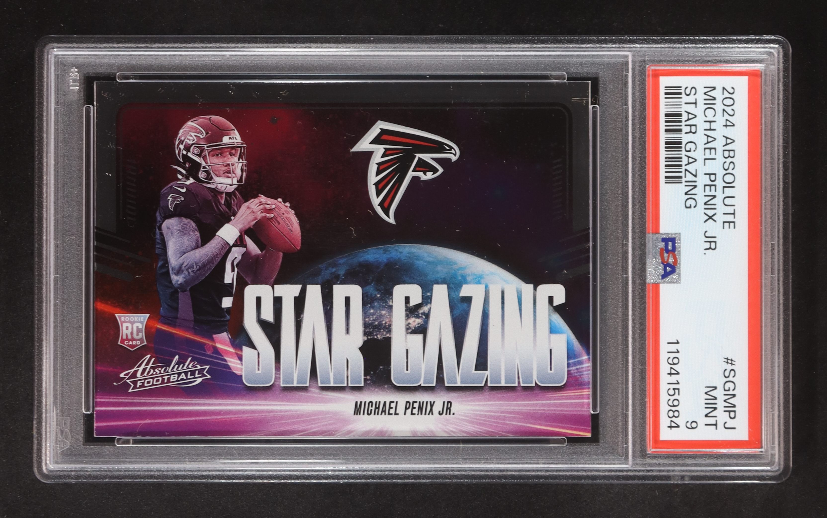Michael Penix Jr. 2024 Absolute Star Gazing #8 RC (PSA 9) at PristineAuction.com Michael Penix Jr. 2024 Absolute Star Gazing #8 RC (PSA 9) at PristineAuction.com