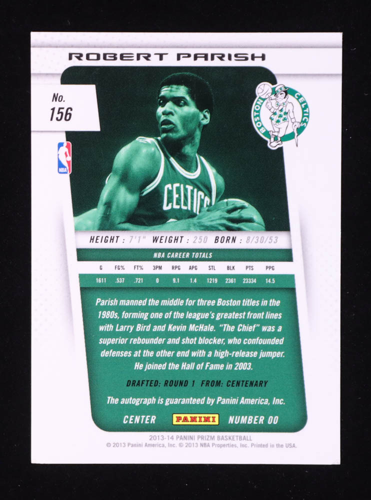Robert Parish 2013-14 Panini Prizm Autographs #156 at PristineAuction.com Robert Parish 2013-14 Panini Prizm Autographs #156 at PristineAuction.com