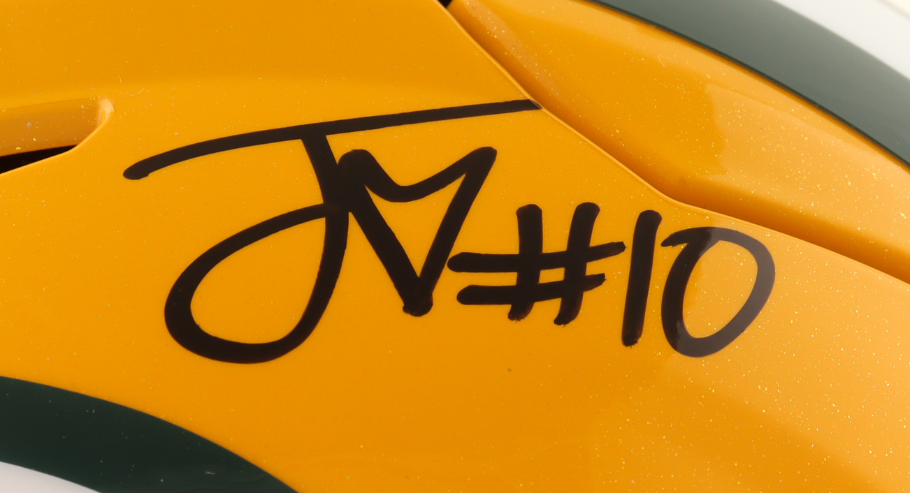 Jordan Love Signed Packers Mid-Size SpeedFlex Helmet With Visor (Beckett) at PristineAuction.com Jordan Love Signed Packers Mid-Size SpeedFlex Helmet With Visor (Beckett) at PristineAuction.com