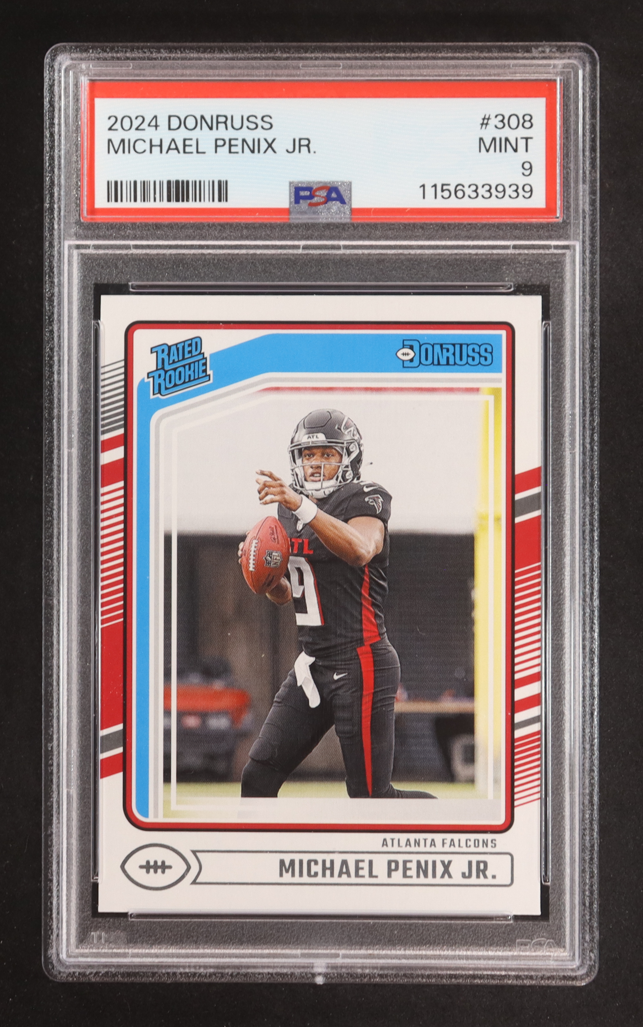 Michael Penix Jr. 2024 Donruss #308 RR RC (PSA 9) at PristineAuction.com Michael Penix Jr. 2024 Donruss #308 RR RC (PSA 9) at PristineAuction.com