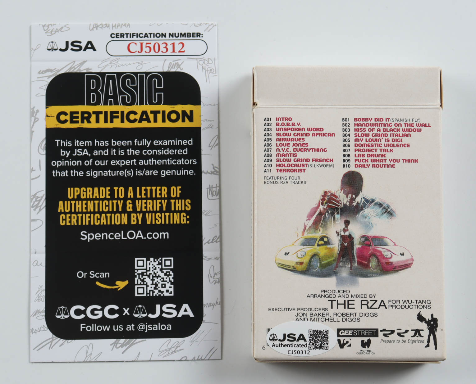 RZA Signed RZA as Bobby Digital Cassette Tape Album (JSA) at PristineAuction.com RZA Signed RZA as Bobby Digital Cassette Tape Album (JSA) at PristineAuction.com