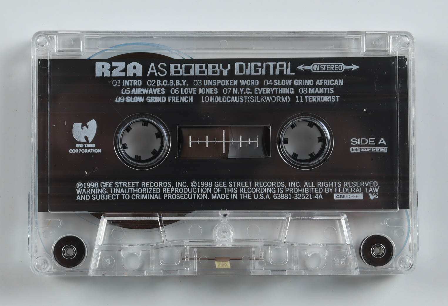 RZA Signed RZA as Bobby Digital Cassette Tape Album (JSA) at PristineAuction.com RZA Signed RZA as Bobby Digital Cassette Tape Album (JSA) at PristineAuction.com