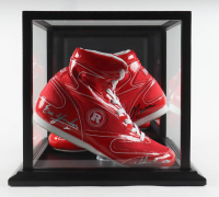 Julio Cessar Chavez, Marco Antonio Barrera & Erik Morales Signed Set of (2) Ringside Professional Boxing Shoes with Display Case (JSA) at PristineAuction.com