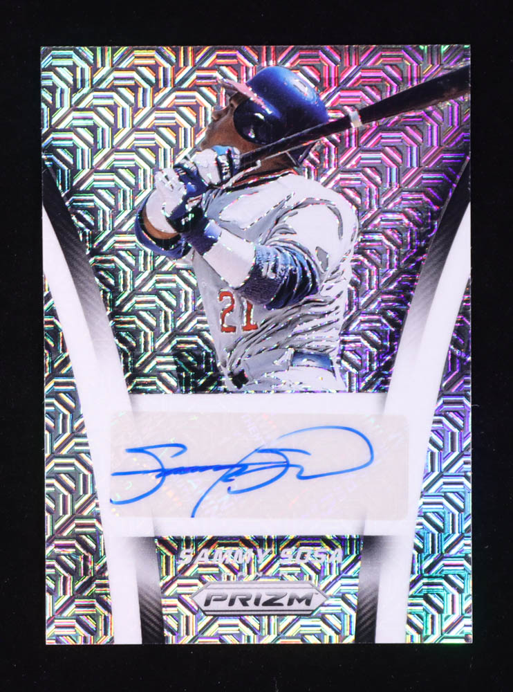 Sammy Sosa 2025 Panini Prizm Throwback Signatures Prizms Mojo #8 #18/25 at PristineAuction.com Sammy Sosa 2025 Panini Prizm Throwback Signatures Prizms Mojo #8 #18/25 at PristineAuction.com