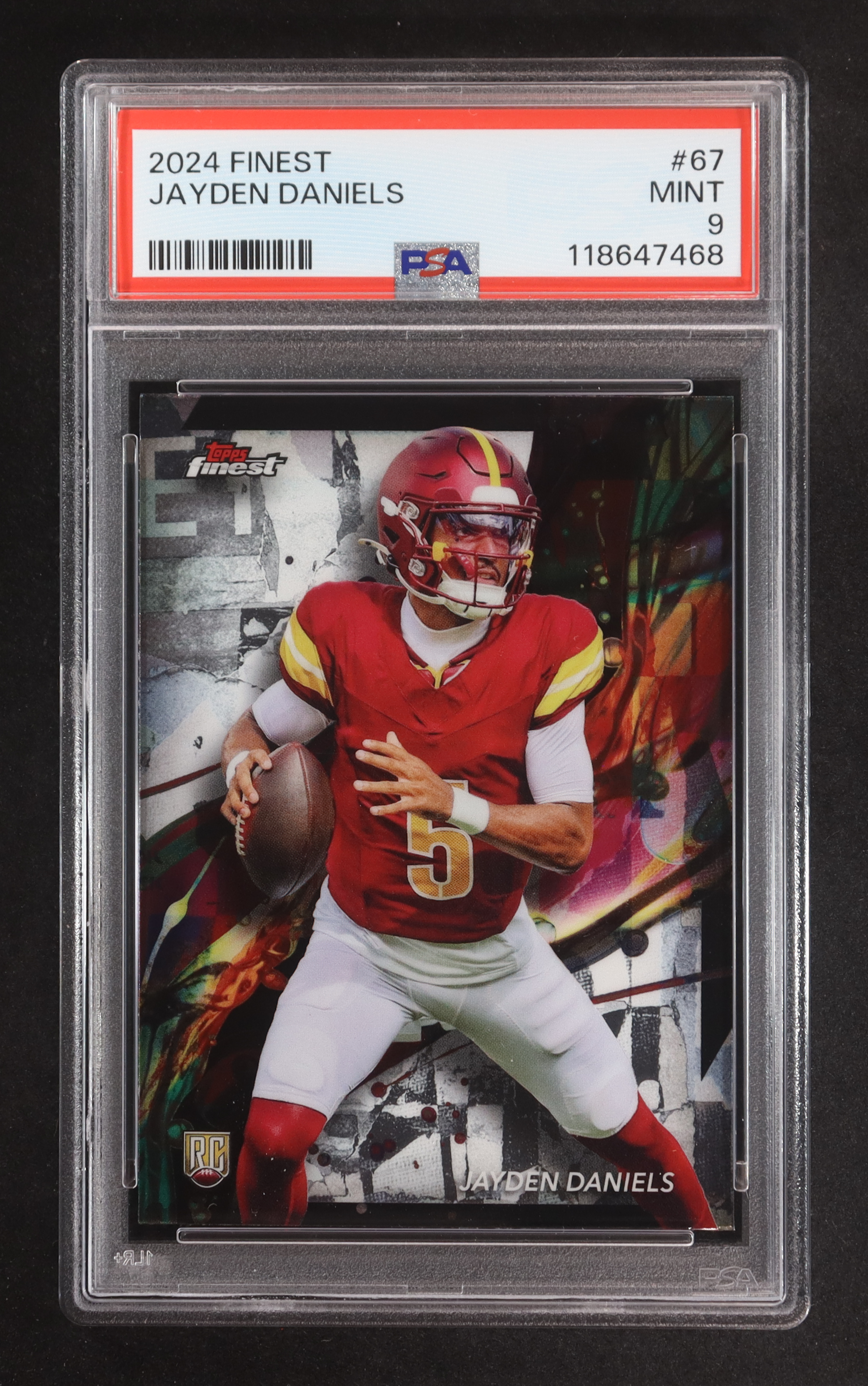 Jayden Daniels 2024 Finest #67 RC (PSA 9) at PristineAuction.com Jayden Daniels 2024 Finest #67 RC (PSA 9) at PristineAuction.com