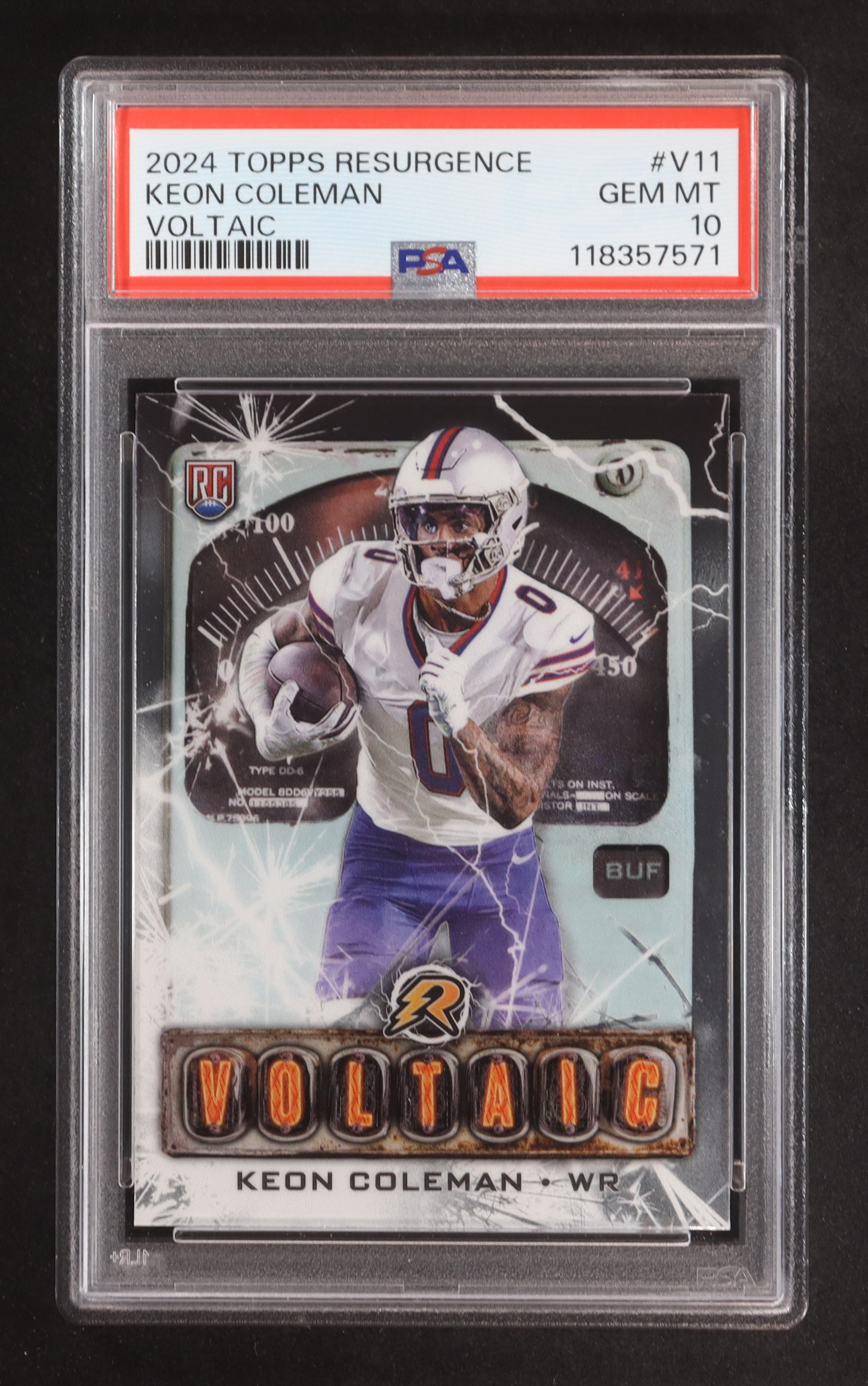 Keon Coleman 2024 Topps Resurgence Voltaic #V11 RC (PSA 10) at PristineAuction.com Keon Coleman 2024 Topps Resurgence Voltaic #V11 RC (PSA 10) at PristineAuction.com