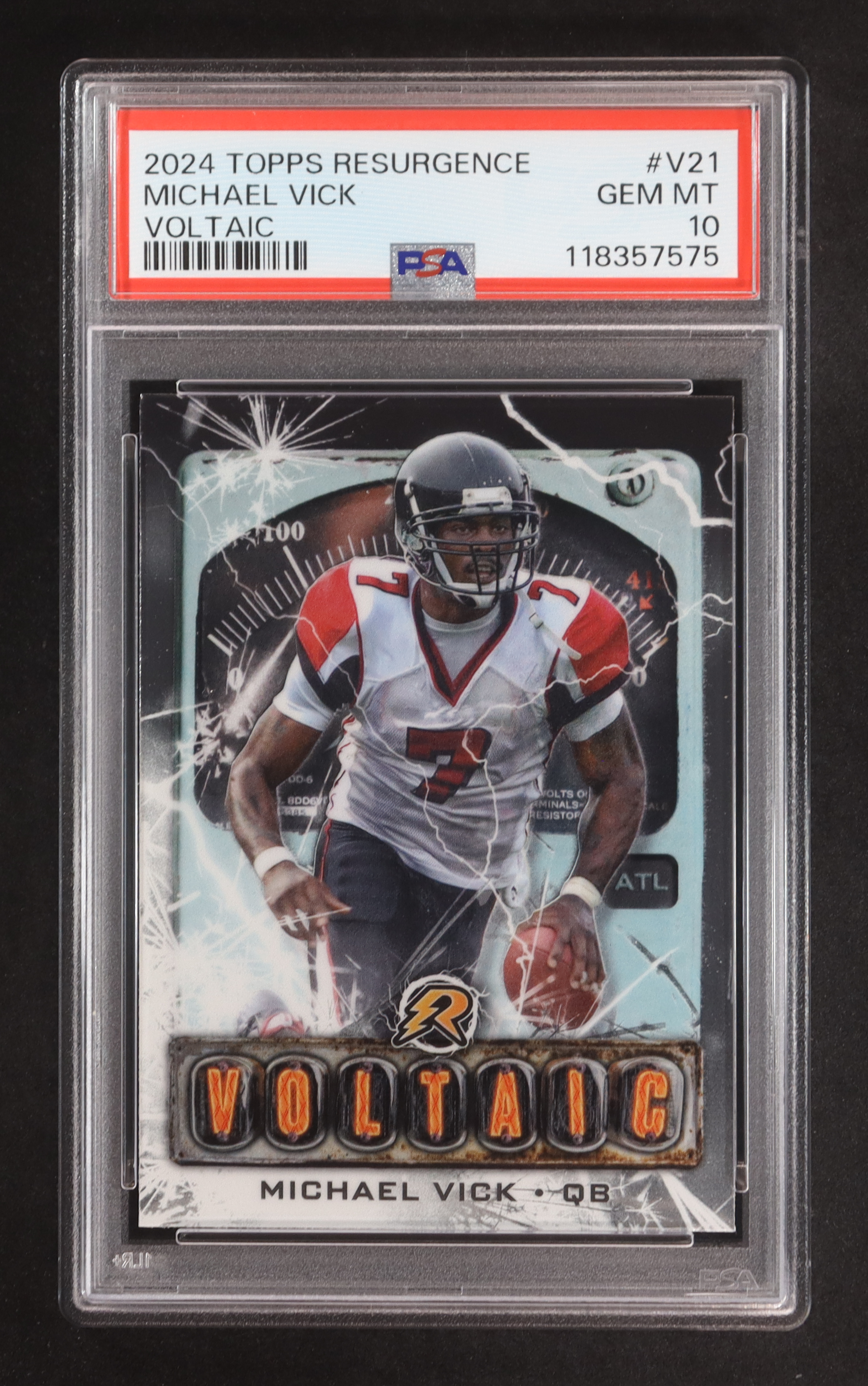 Michael Vick 2024 Topps Resurgence Voltaic #V21 (PSA 10) at PristineAuction.com Michael Vick 2024 Topps Resurgence Voltaic #V21 (PSA 10) at PristineAuction.com