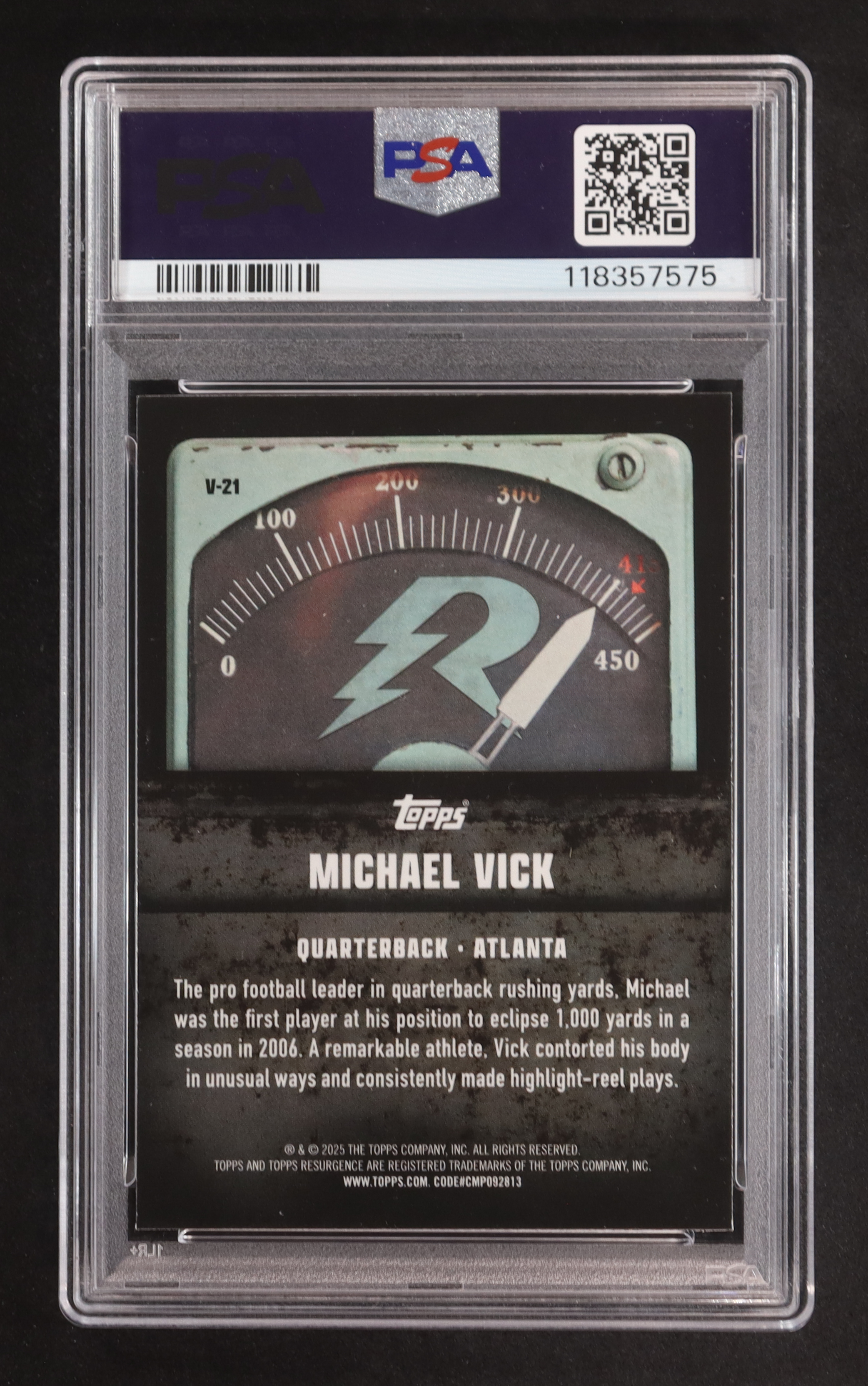 Michael Vick 2024 Topps Resurgence Voltaic #V21 (PSA 10) at PristineAuction.com Michael Vick 2024 Topps Resurgence Voltaic #V21 (PSA 10) at PristineAuction.com