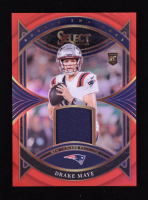 Drake Maye 2024 Select Rookie Swatches Prizm Red #21 RC at PristineAuction.com