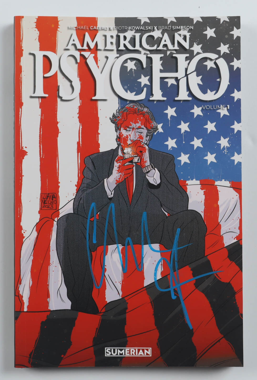 Christian Bale Signed 2024 "American Psycho" Vol. 1 Omnibus Sumerian Comic Book (JSA) at PristineAuction.com Christian Bale Signed 2024 "American Psycho" Vol. 1 Omnibus Sumerian Comic Book (JSA) at PristineAuction.com