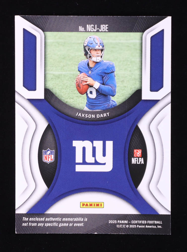 Jaxson Dart 2025 Certified New Generation Jerseys Mirror Teal #15 RC #086/199 at PristineAuction.com Jaxson Dart 2025 Certified New Generation Jerseys Mirror Teal #15 RC #086/199 at PristineAuction.com