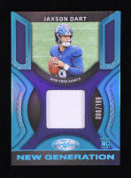 Jaxson Dart 2025 Certified New Generation Jerseys Mirror Teal #15 RC #086/199 at PristineAuction.com