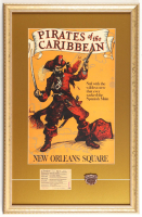 Disney's Disneyland Pirates of the Caribbean Custom Framed Photo Display with Ticket & Pirates Brass Pin at PristineAuction.com