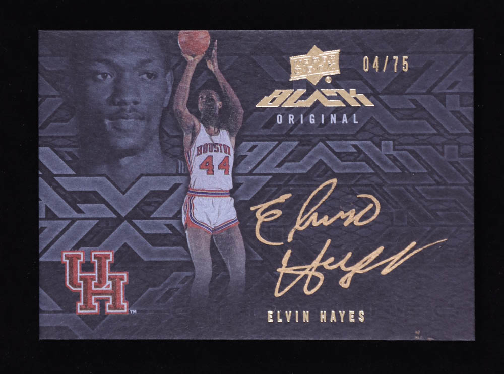 Elvin Hayes 2013-14 UD Black Signatures #SEH #04/75 at PristineAuction.com Elvin Hayes 2013-14 UD Black Signatures #SEH #04/75 at PristineAuction.com