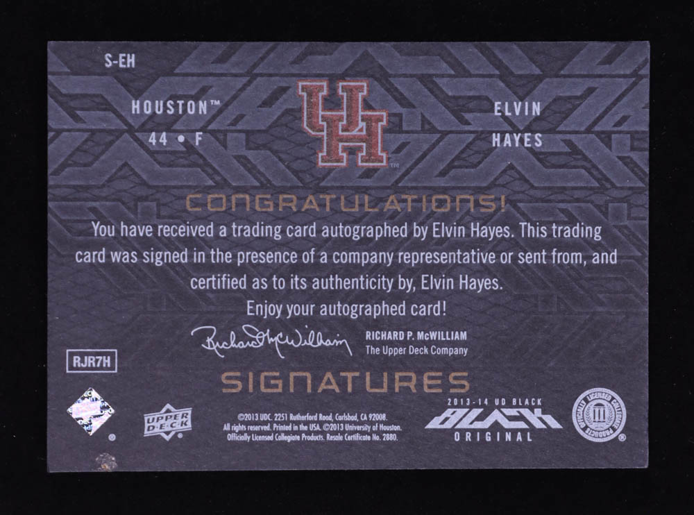 Elvin Hayes 2013-14 UD Black Signatures #SEH #04/75 at PristineAuction.com Elvin Hayes 2013-14 UD Black Signatures #SEH #04/75 at PristineAuction.com