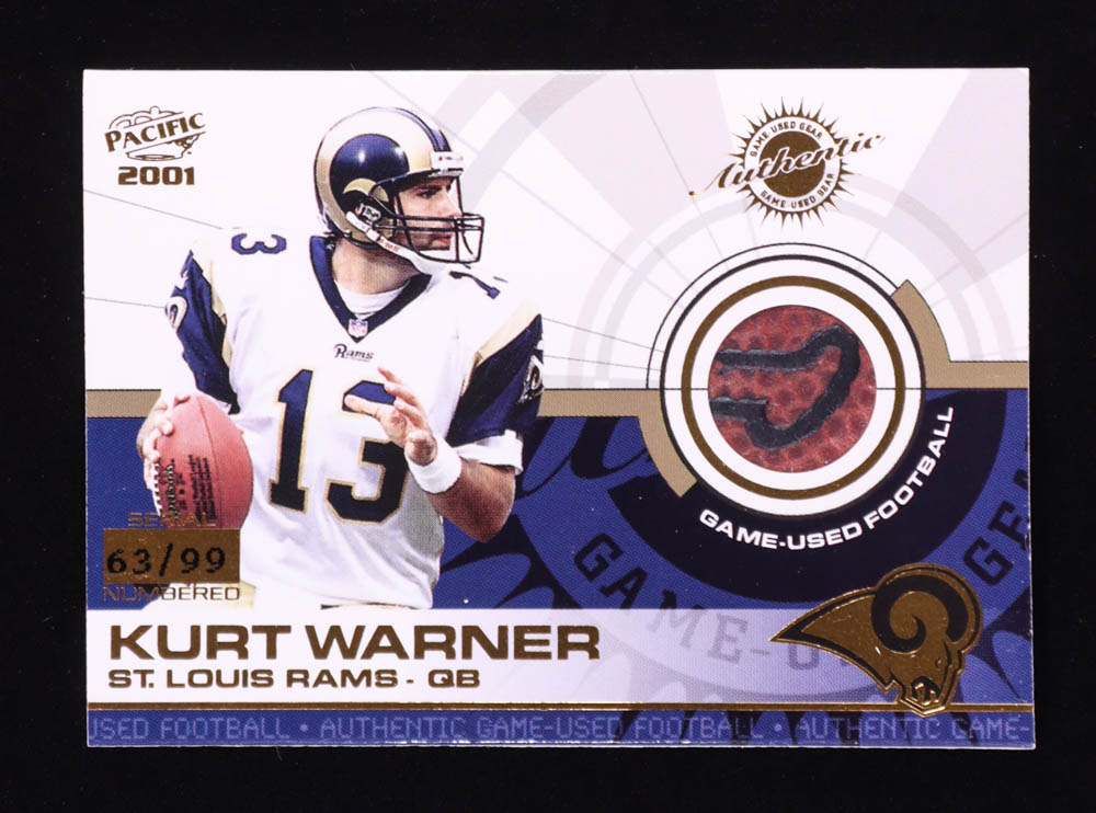 Kurt Warner 2001 Pacific Game Gear #24 #63/99 at PristineAuction.com Kurt Warner 2001 Pacific Game Gear #24 #63/99 at PristineAuction.com