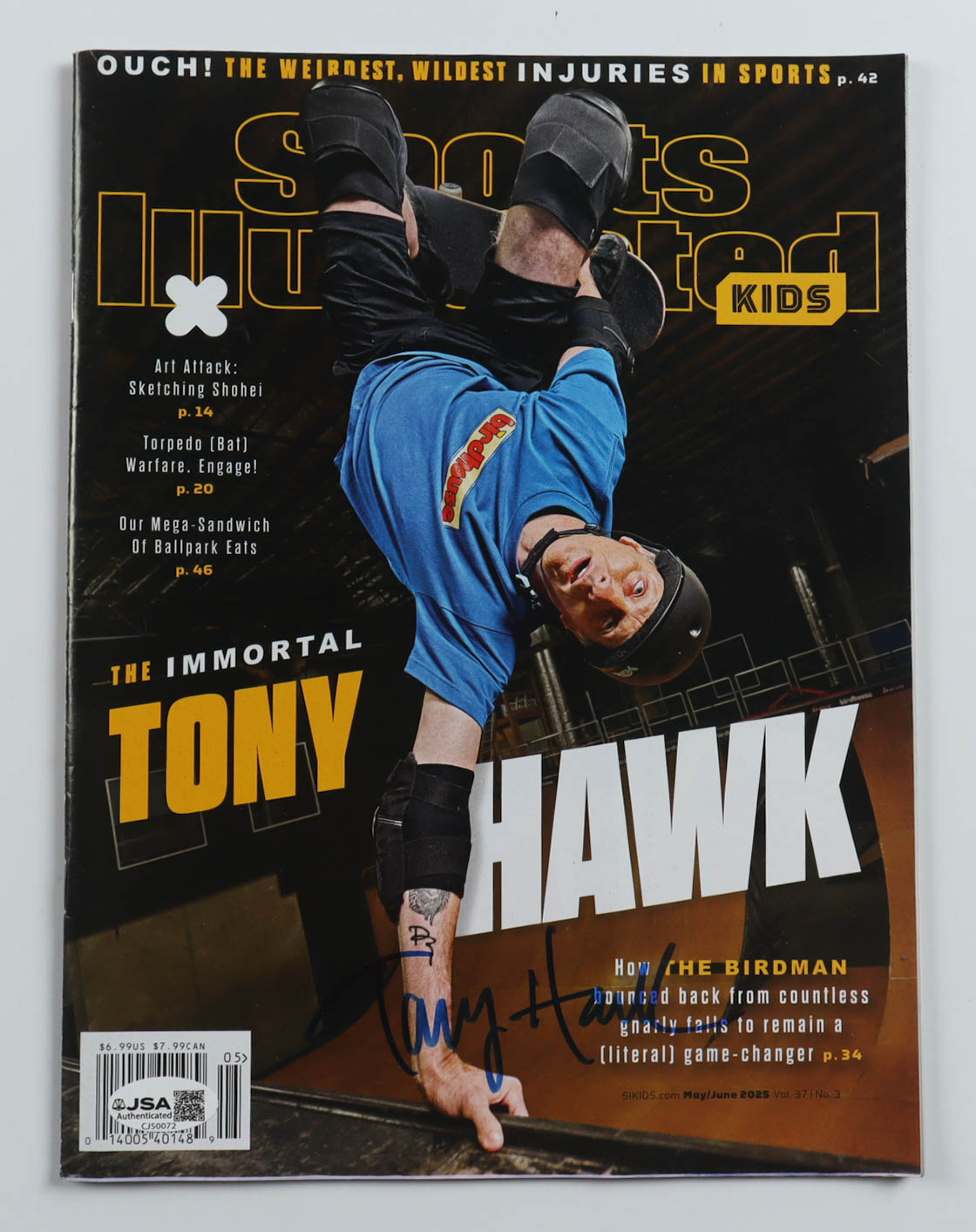 Tony Hawk Signed 2025 Sports Illustrated Kids Magazine (JSA) at PristineAuction.com Tony Hawk Signed 2025 Sports Illustrated Kids Magazine (JSA) at PristineAuction.com