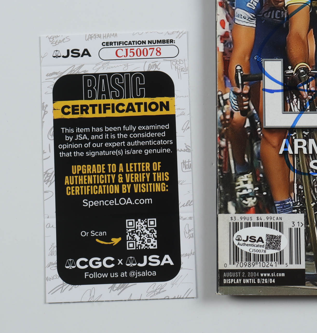 Lance Armstrong Signed 2004 Sports Illustrated Magazine (JSA) at PristineAuction.com Lance Armstrong Signed 2004 Sports Illustrated Magazine (JSA) at PristineAuction.com