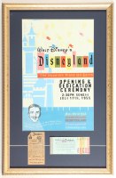 Disney's "Opening Day" Custom Framed Art Print Display with Ticket Book & .25c Parking Ticket at PristineAuction.com