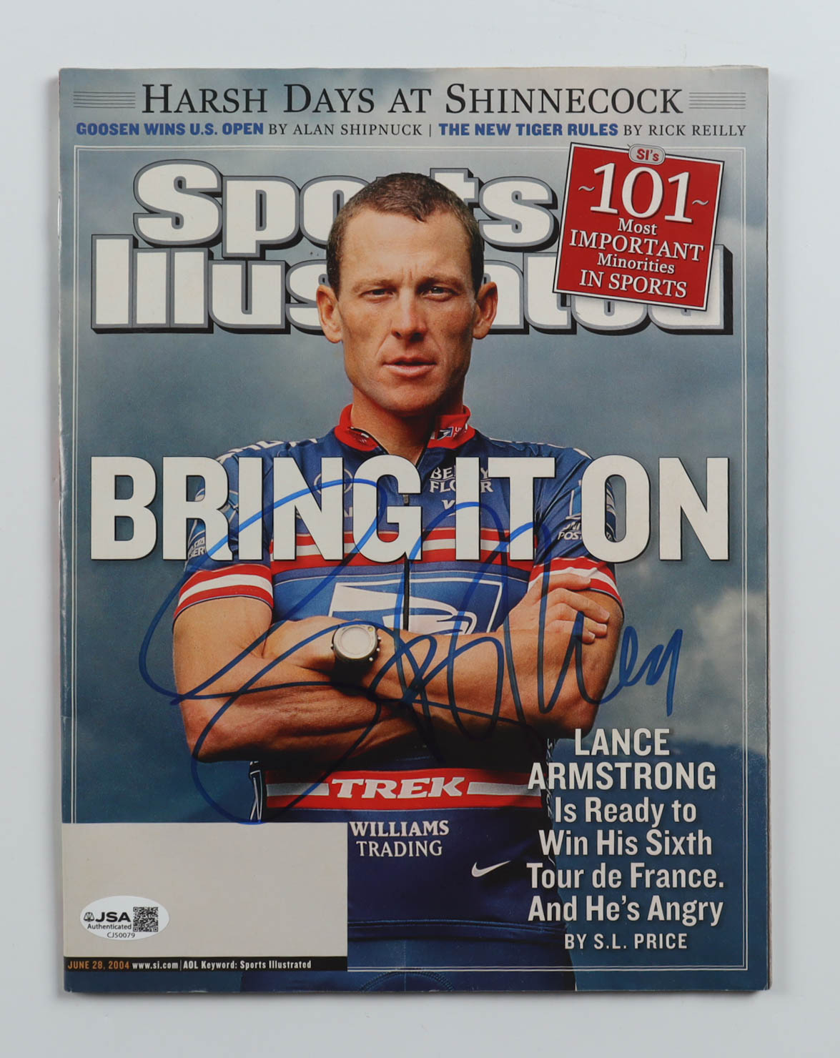 Lance Armstrong Signed 2004 Sports Illustrated Magazine (JSA) at PristineAuction.com Lance Armstrong Signed 2004 Sports Illustrated Magazine (JSA) at PristineAuction.com