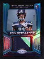 Jaxon Smith-Njigba 2023 Certified New Generation Jerseys Mirror Teal #41 #02/50 at PristineAuction.com