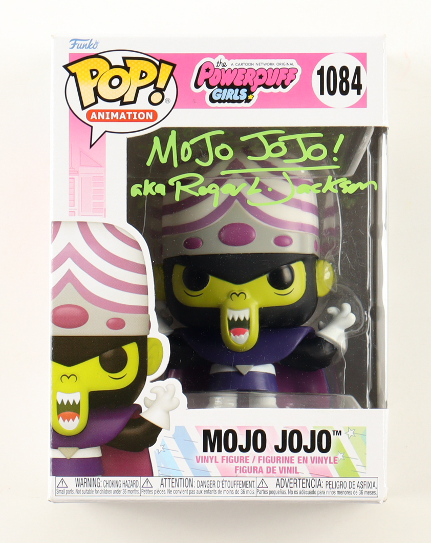 Roger L. Jackson Signed "The Powerpuff Girls!" #1084 MoJo JoJo Funko Pop! Vinyl Figure Inscribed "MoJo JoJo! Aka" (JSA) at PristineAuction.com Roger L. Jackson Signed "The Powerpuff Girls!" #1084 MoJo JoJo Funko Pop! Vinyl Figure Inscribed "MoJo JoJo! Aka" (JSA) at PristineAuction.com