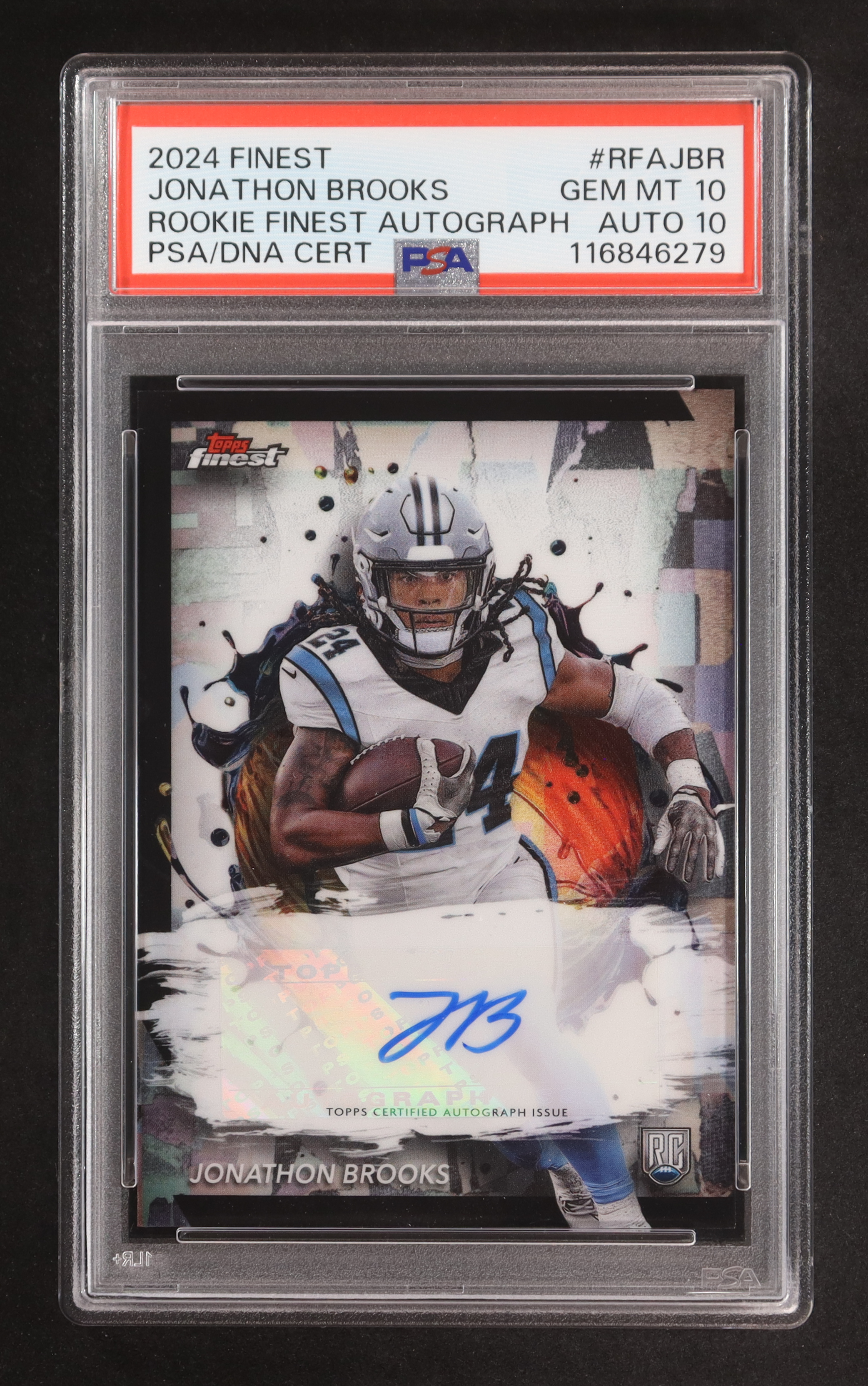 Jonathon Brooks 2024 Finest Rookie Autographs #RFAJBR RC (PSA 10 | Autograph Graded PSA 10) at PristineAuction.com Jonathon Brooks 2024 Finest Rookie Autographs #RFAJBR RC (PSA 10 | Autograph Graded PSA 10) at PristineAuction.com