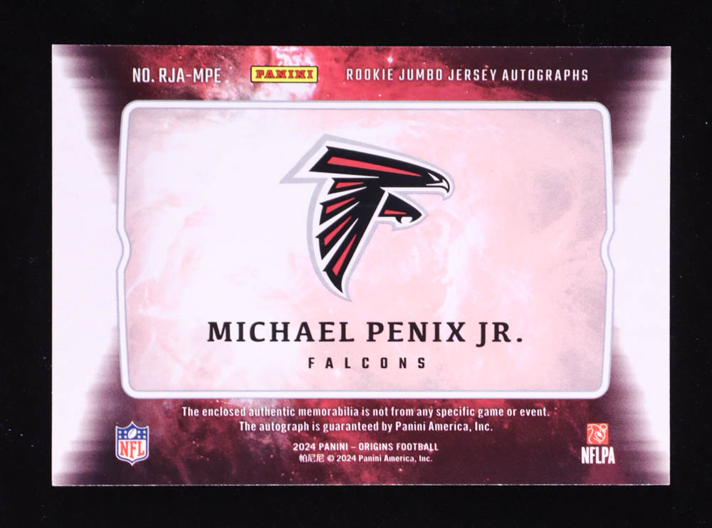 Michael Penix Jr. 2024 Panini Origins Rookie Jumbo Jersey Autographs #2 RC at PristineAuction.com Michael Penix Jr. 2024 Panini Origins Rookie Jumbo Jersey Autographs #2 RC at PristineAuction.com