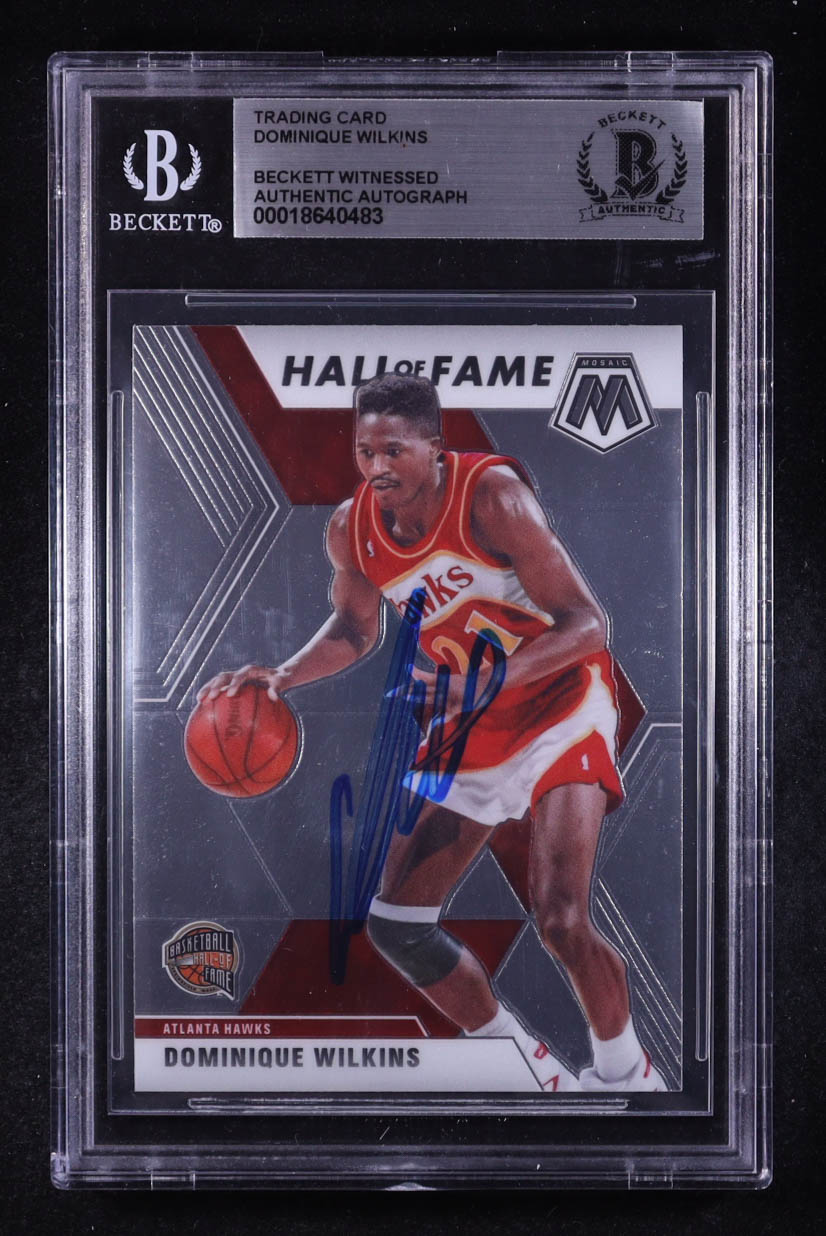 Dominique Wilkins Signed 2019-20 Panini Mosaic #294 HOF (BGS) at PristineAuction.com Dominique Wilkins Signed 2019-20 Panini Mosaic #294 HOF (BGS) at PristineAuction.com