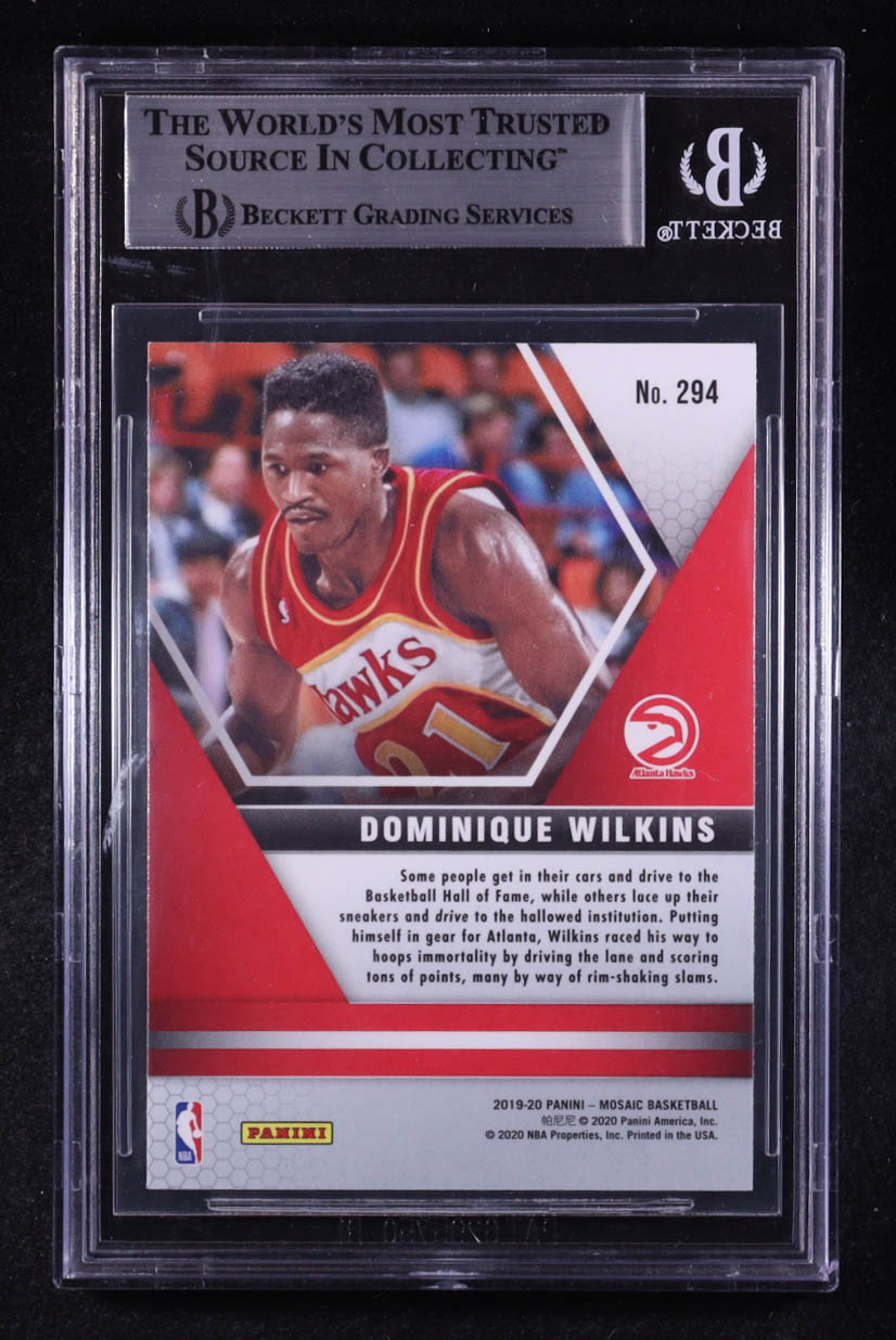Dominique Wilkins Signed 2019-20 Panini Mosaic #294 HOF (BGS) at PristineAuction.com Dominique Wilkins Signed 2019-20 Panini Mosaic #294 HOF (BGS) at PristineAuction.com
