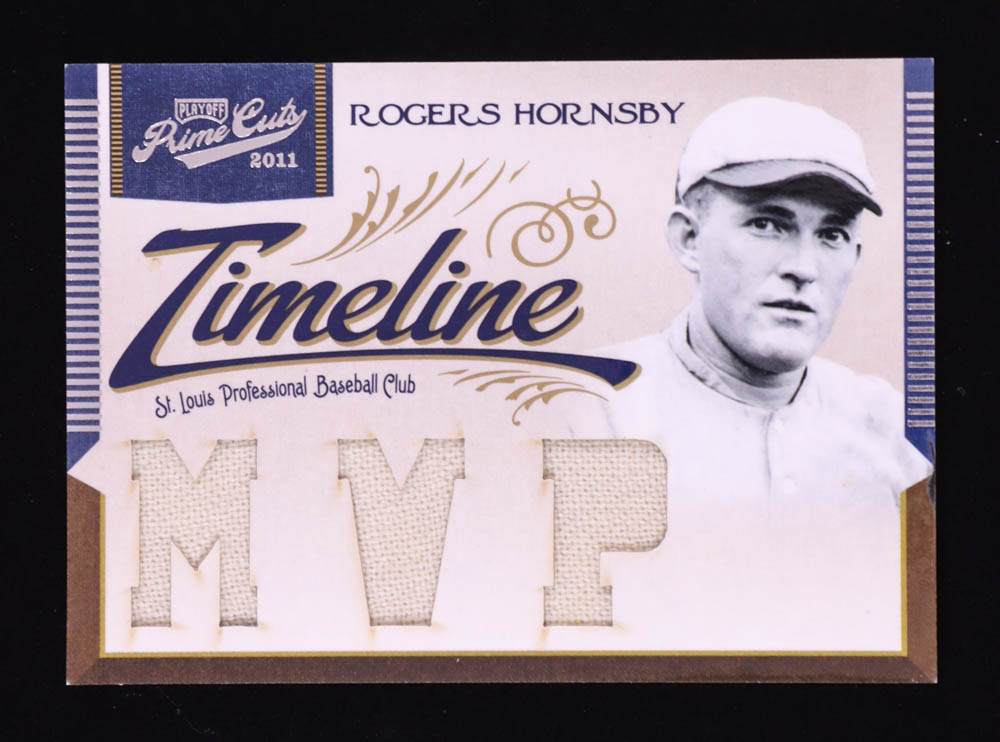 Rogers Hornsby 2011 Prime Cuts Timeline Trios Materials MVP #4 #4/5 at PristineAuction.com Rogers Hornsby 2011 Prime Cuts Timeline Trios Materials MVP #4 #4/5 at PristineAuction.com