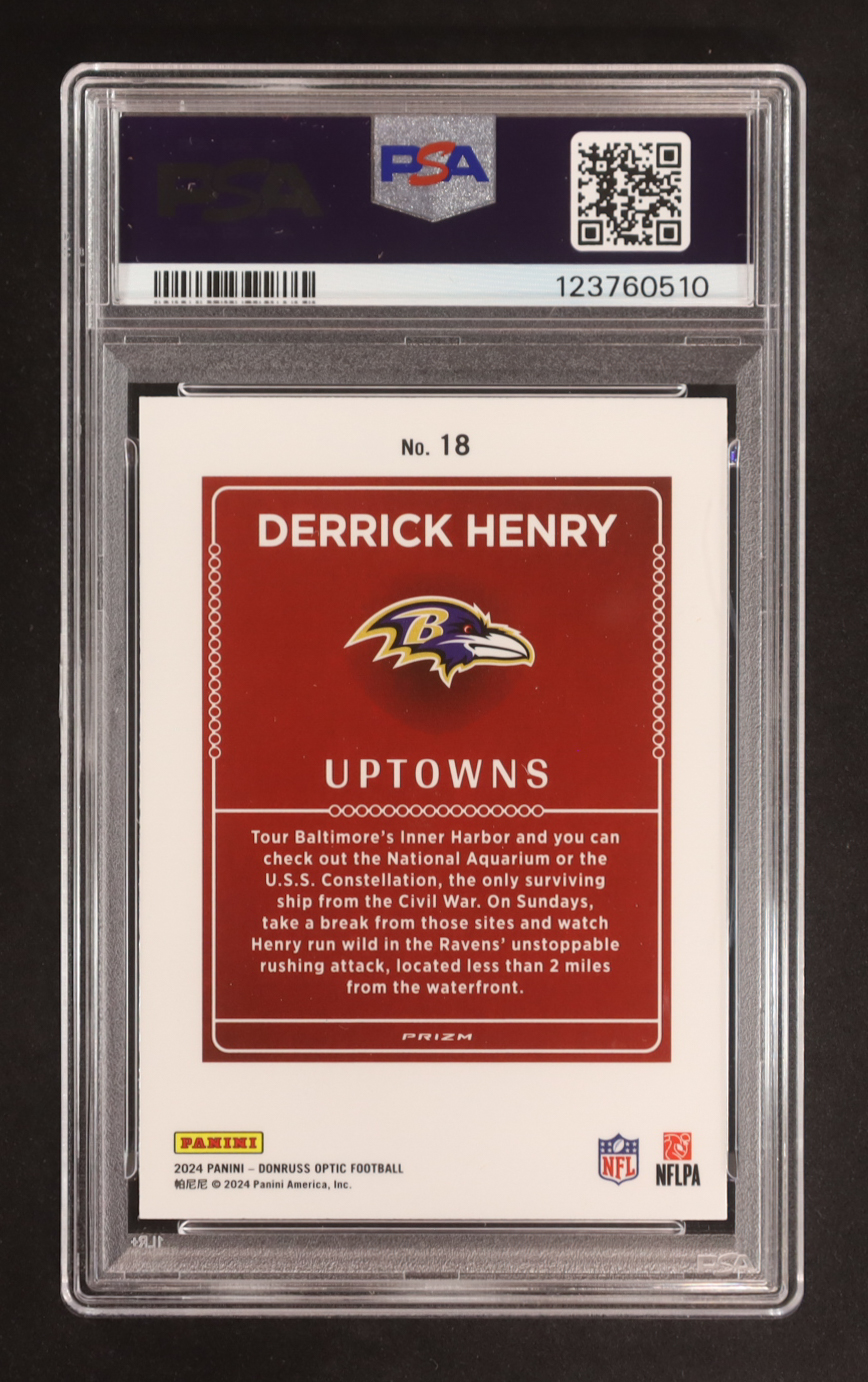 Derrick Henry 2024 Panini Donruss Optic Uptowns #18 (PSA 9) at PristineAuction.com Derrick Henry 2024 Panini Donruss Optic Uptowns #18 (PSA 9) at PristineAuction.com