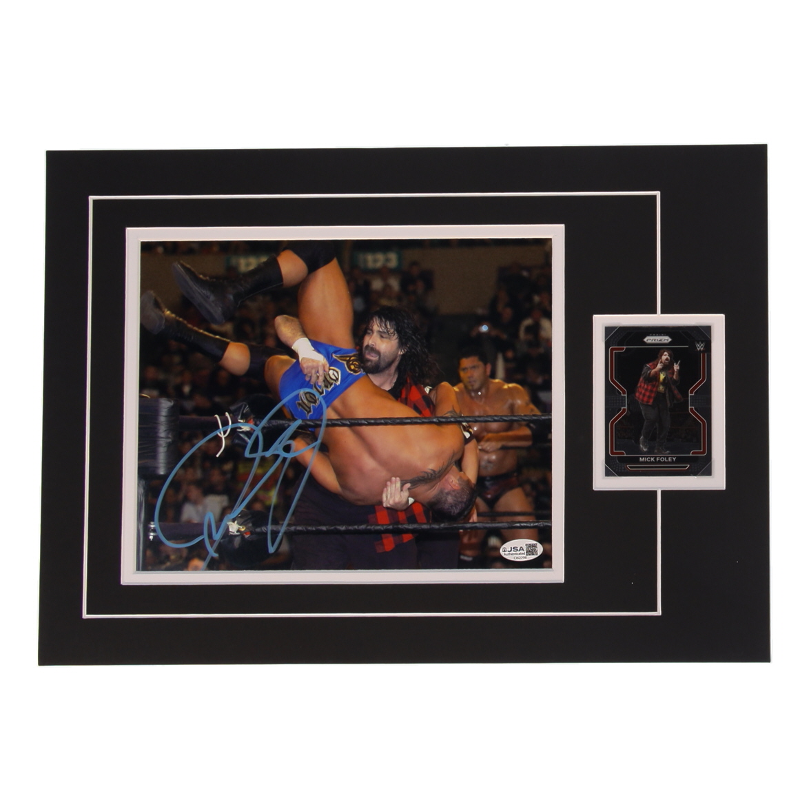 Mickey Foley Signed Devils Custom Lithograph Display with Sports Card (JSA) at PristineAuction.com Mickey Foley Signed Devils Custom Lithograph Display with Sports Card (JSA) at PristineAuction.com