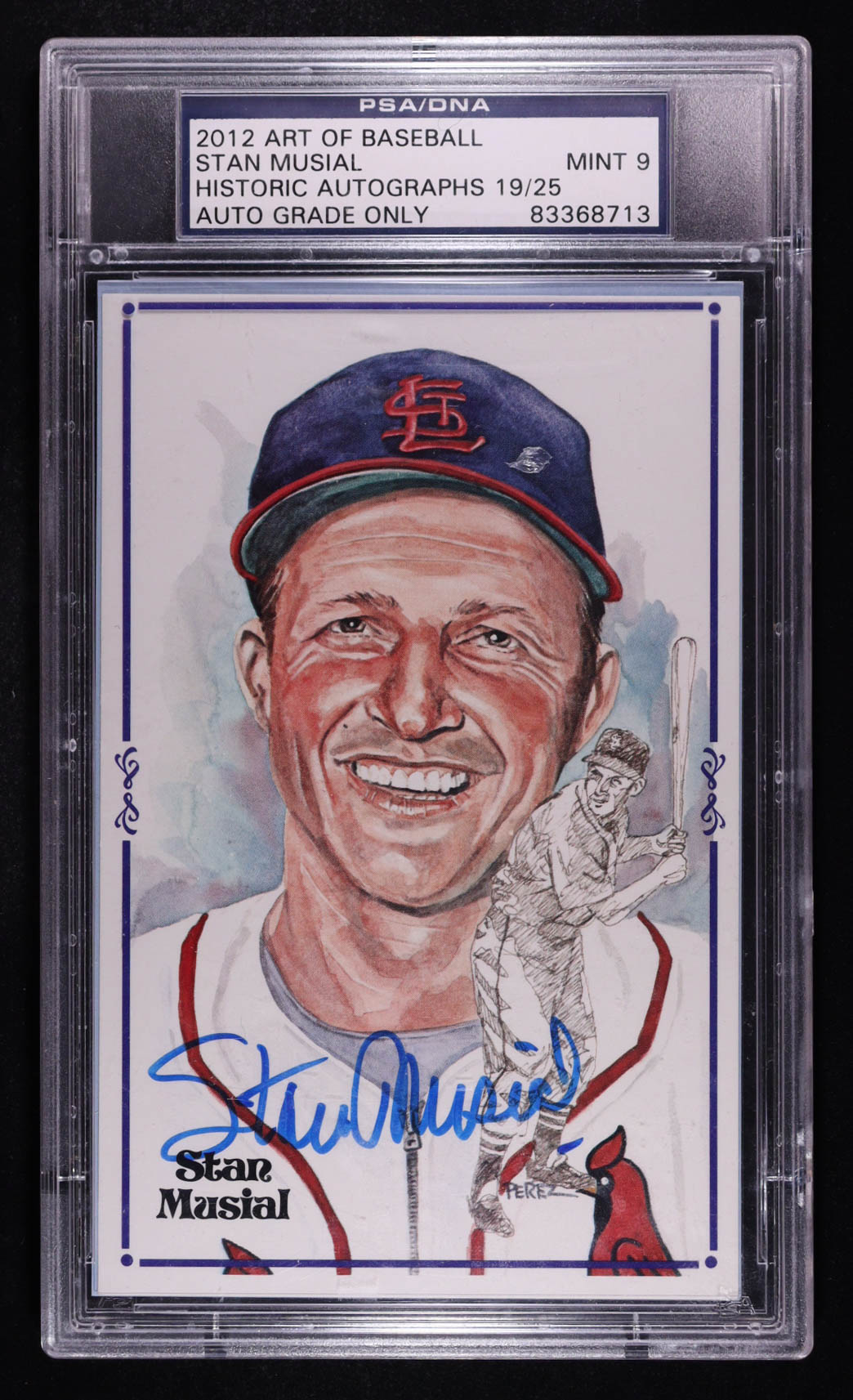 Stan Musial 2012 Art of Baseball Historic Autographs #NNO #19/25 (PSA Authentic | Auto 9) at PristineAuction.com Stan Musial 2012 Art of Baseball Historic Autographs #NNO #19/25 (PSA Authentic | Auto 9) at PristineAuction.com