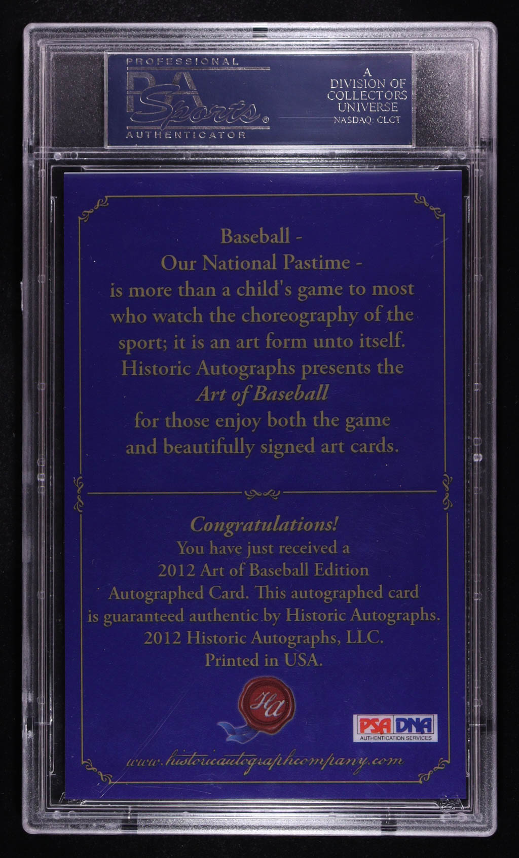 Stan Musial 2012 Art of Baseball Historic Autographs #NNO #19/25 (PSA Authentic | Auto 9) at PristineAuction.com Stan Musial 2012 Art of Baseball Historic Autographs #NNO #19/25 (PSA Authentic | Auto 9) at PristineAuction.com