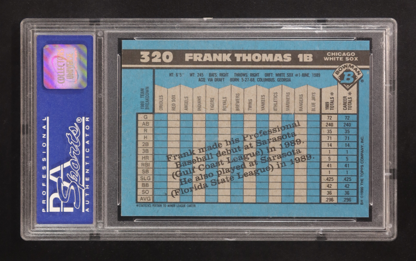 Frank Thomas 1990 Bowman #320 RC (PSA 9) at PristineAuction.com Frank Thomas 1990 Bowman #320 RC (PSA 9) at PristineAuction.com