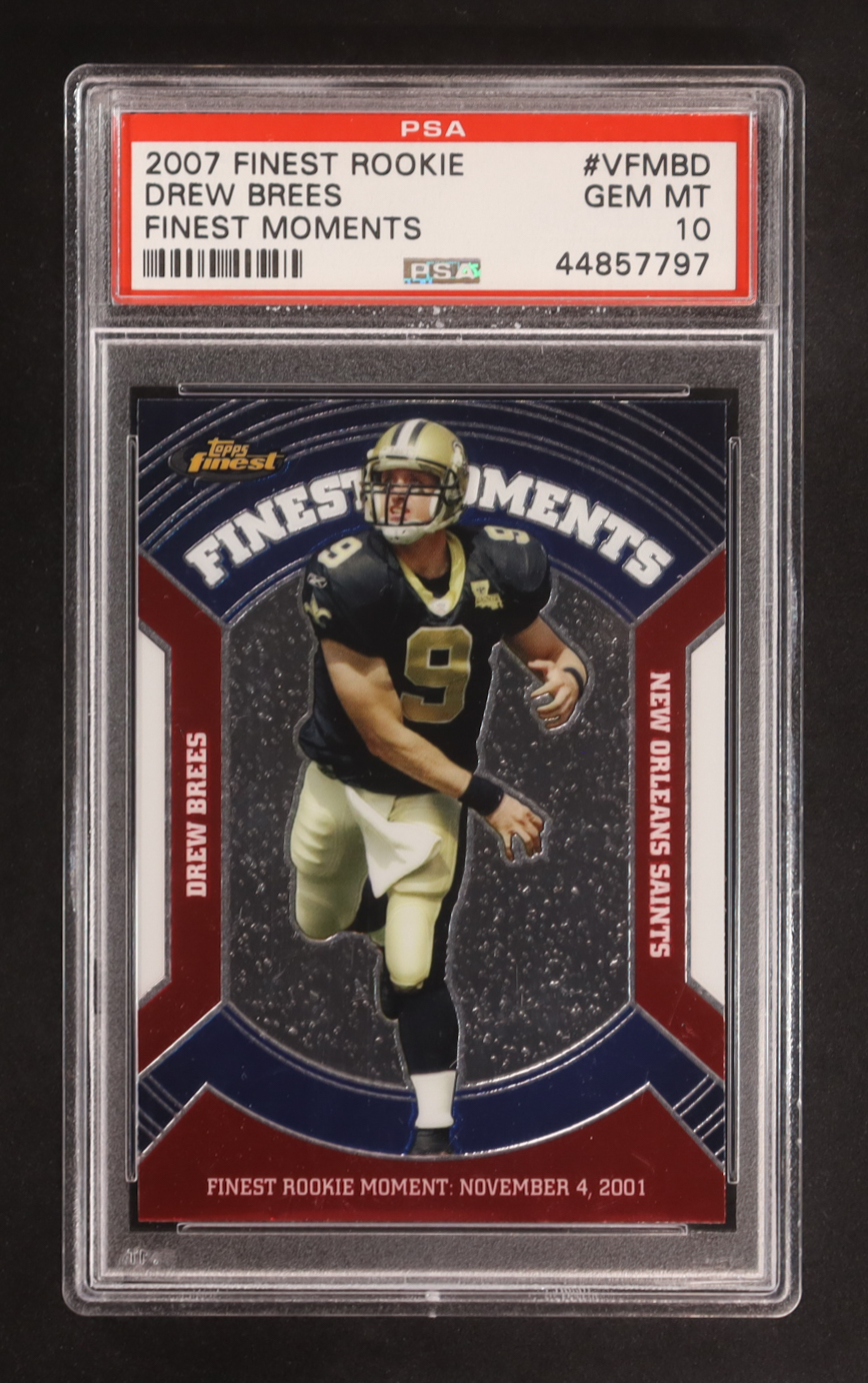 Drew Brees 2007 Finest Rookie Finest Moments #VFM-BD (PSA 10) at PristineAuction.com Drew Brees 2007 Finest Rookie Finest Moments #VFM-BD (PSA 10) at PristineAuction.com
