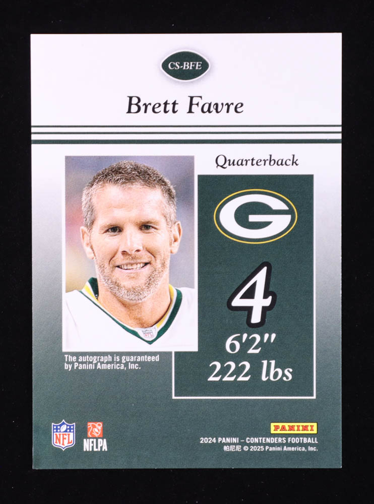 Brett Favre 2024 Panini Contenders '99 Contenders Finesse Autographs Red #CSBFE #065/100 at PristineAuction.com Brett Favre 2024 Panini Contenders '99 Contenders Finesse Autographs Red #CSBFE #065/100 at PristineAuction.com