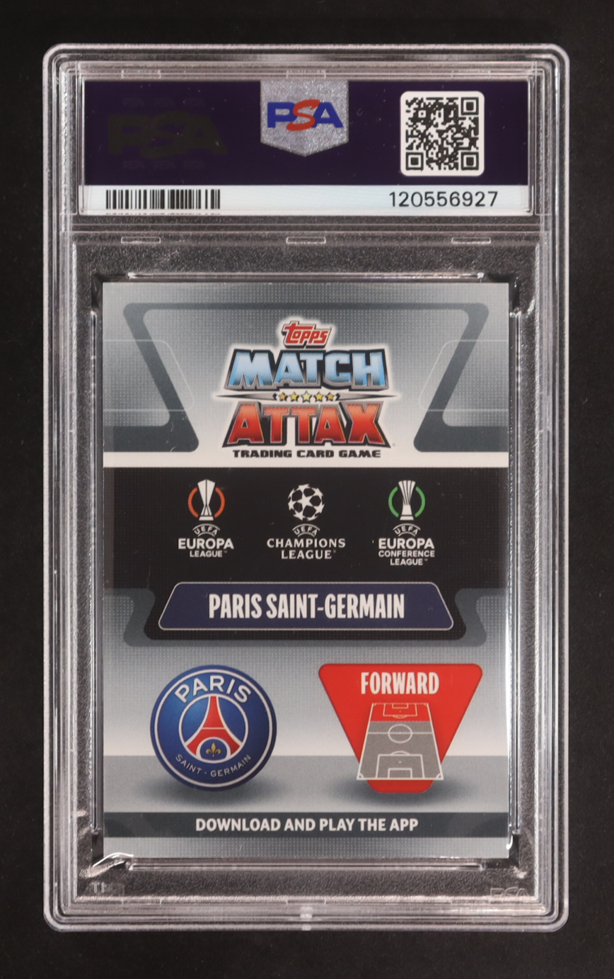 Lionel Messi / Kylian Mbappe / Neymar 2021-22 Match Ataxx Extra UCL Power Attack Hero Squad Limited Edition #PAS1 (PSA 9) at PristineAuction.com Lionel Messi / Kylian Mbappe / Neymar 2021-22 Match Ataxx Extra UCL Power Attack Hero Squad Limited Edition #PAS1 (PSA 9) at PristineAuction.com