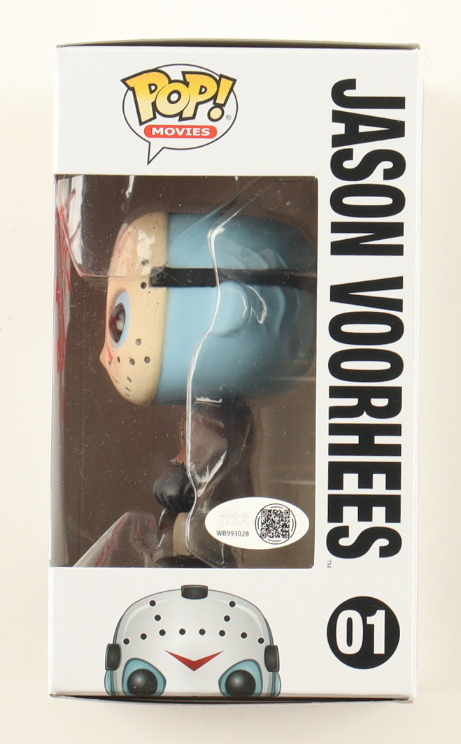 Derek Mears & CJ Graham Signed "Friday the 13th" #01 Jason Voorhees Funko Pop! Vinyl Figure With Character Inscriptions (JSA) at PristineAuction.com Derek Mears & CJ Graham Signed "Friday the 13th" #01 Jason Voorhees Funko Pop! Vinyl Figure With Character Inscriptions (JSA) at PristineAuction.com