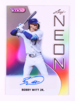 Bobby Witt Jr. 2025 Leaf Vivid Neon Autographs Prismatic White #NABWJ #1/1 at PristineAuction.com