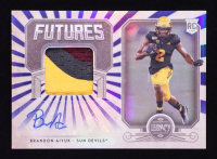 Brandon Aiyuk 2020 Panini Legacy Futures Patch Autographs Sapphire #11 RC #21/25 at PristineAuction.com