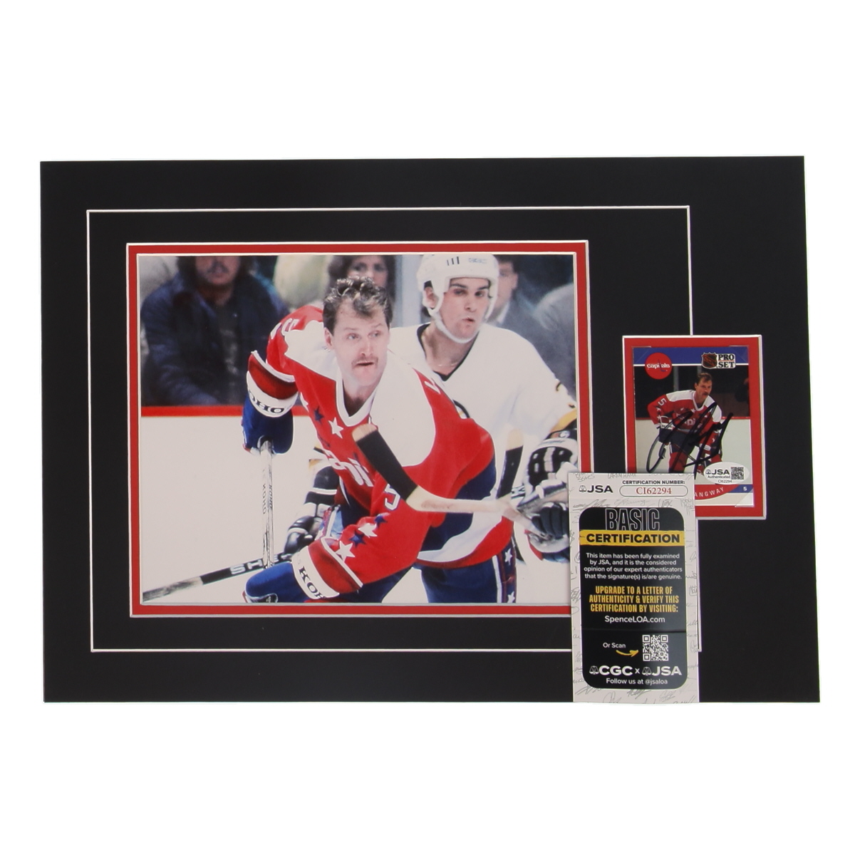 Rod Langway Signed Capitals Sports Card Custom Lithograph Display with Photo (JSA) at PristineAuction.com Rod Langway Signed Capitals Sports Card Custom Lithograph Display with Photo (JSA) at PristineAuction.com