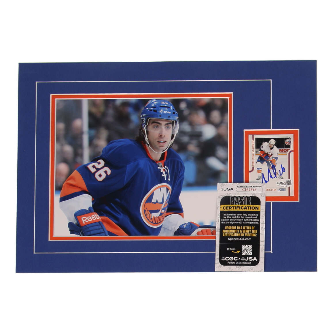 Matt Moulson Signed Islanders Sports Card Custom Lithograph Display with Photo (JSA) at PristineAuction.com Matt Moulson Signed Islanders Sports Card Custom Lithograph Display with Photo (JSA) at PristineAuction.com