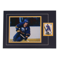 Gilbert Perreault Signed Sabres Sports Card Custom Lithograph Display with Photo (JSA) at PristineAuction.com
