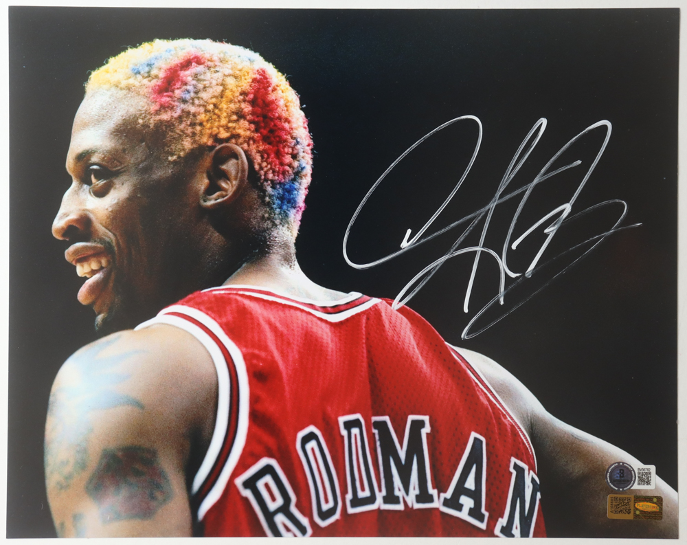 Dennis Rodman Signed Bulls 11x14 Photo (Beckett & PIA) at PristineAuction.com Dennis Rodman Signed Bulls 11x14 Photo (Beckett & PIA) at PristineAuction.com