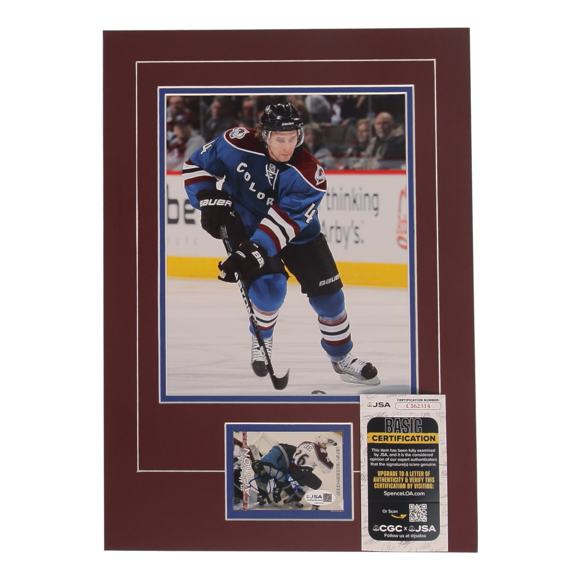 John-Michael Liles Signed Avalanche Sports Card Custom Lithograph Display with Photo (JSA) at PristineAuction.com John-Michael Liles Signed Avalanche Sports Card Custom Lithograph Display with Photo (JSA) at PristineAuction.com