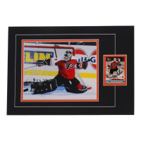 Ron Hextall Signed Flyers Sports Card Custom Lithograph Display with Photo (JSA) at PristineAuction.com