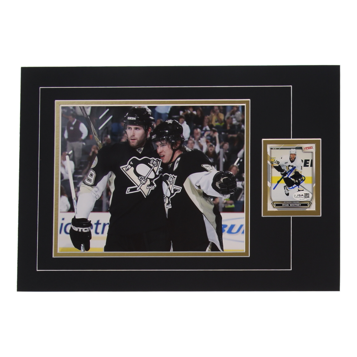 Ryan Whitney Signed Penguins Sports Card Custom Lithograph Display with Photo (JSA) at PristineAuction.com Ryan Whitney Signed Penguins Sports Card Custom Lithograph Display with Photo (JSA) at PristineAuction.com